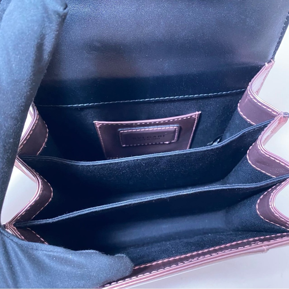 BVLGARI Serpenti Forever Metallic Leather Top Handle Bag - Picture 9 of 13